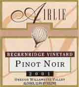 Pinot Noir ~ BeckenRidge Vineyard