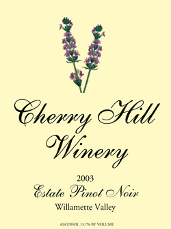 Cherry Hill Winery Estate Pinot Noir