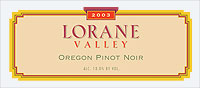 Lorane Valley Pinot Noir