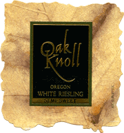 2007 Oregon White Riesling Willamette Valley