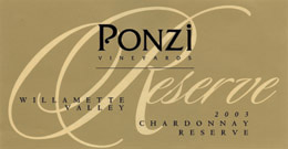 Ponzi Chardonnay Reserve