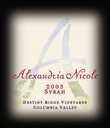 Alexandria Nicole Cellars Syrah