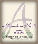 Alexandria Nicole Cellars Merlot