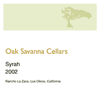 Oak Savanna Cellars Syrah