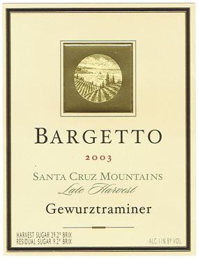 Santa Cruz Mountains Late Harvest Gewurztraminer