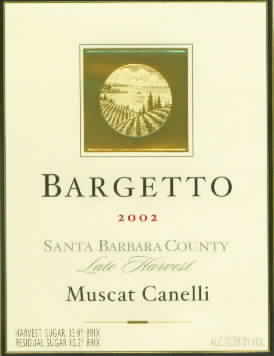 Santa Barbara County Muscat Canelli