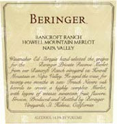 Howell Mountain Bancroft Ranch Merlot