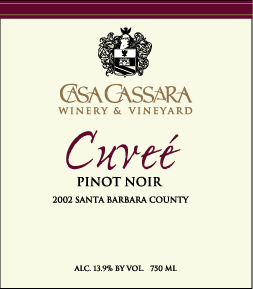 Santa Rita Hills Cuveé Pinot Noir, Santa Barbara County