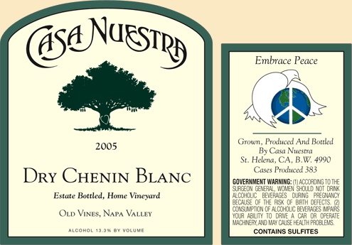 Chenin Blanc, St. Helena Estate