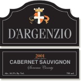 D'Argenzio Cabernet Sauvignon, Sonoma County