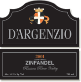 D'Argenzio Zinfandel, Russian River Valley