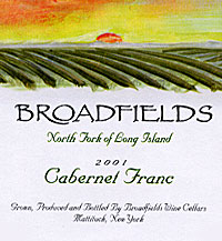Broadfields Wine Cellars Cabernet Franc