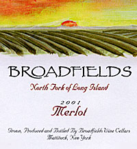 Broadfields Wine Cellars Merlot