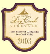 Late Harvest Zinfandel