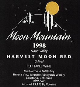 Moon Mountain Napa Valley Harvest Moon Red