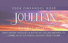 Zinfandel Rose, Carmel Valley Estate