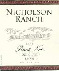 Reserve Pinot Noir "Cactus Hill" Sonoma Valley Estate