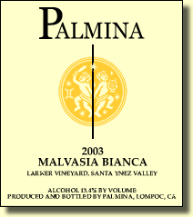 Malvasia Bianca, Santa Ynez Valley, Larner Vineyard,