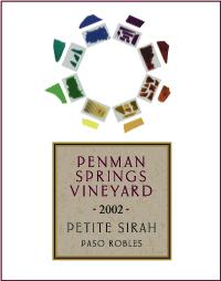 Petite Sirah - Paso Robles