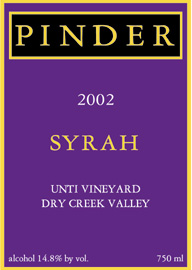 Syrah Dry Creek Valley