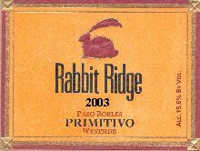 Rabbit Ridge Paso Robles Primitivo
