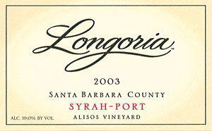 Syrah-Port - Alisos Vineyard