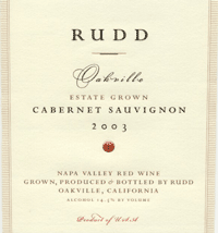 Rudd Oakville Cabernet Sauvignon