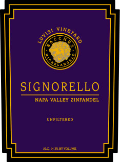 “Luvisi Vineyard” Zinfandel