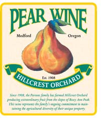 Hillcrest Orchard Pear Wine