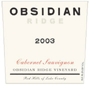 Obsidian Ridge Cabernet Sauvignon