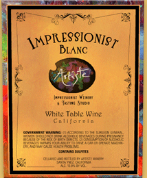 Impressionist Blanc, White Table Wine