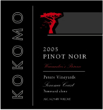 Pinot Noir, Sonoma Coast, Peters Vineyard